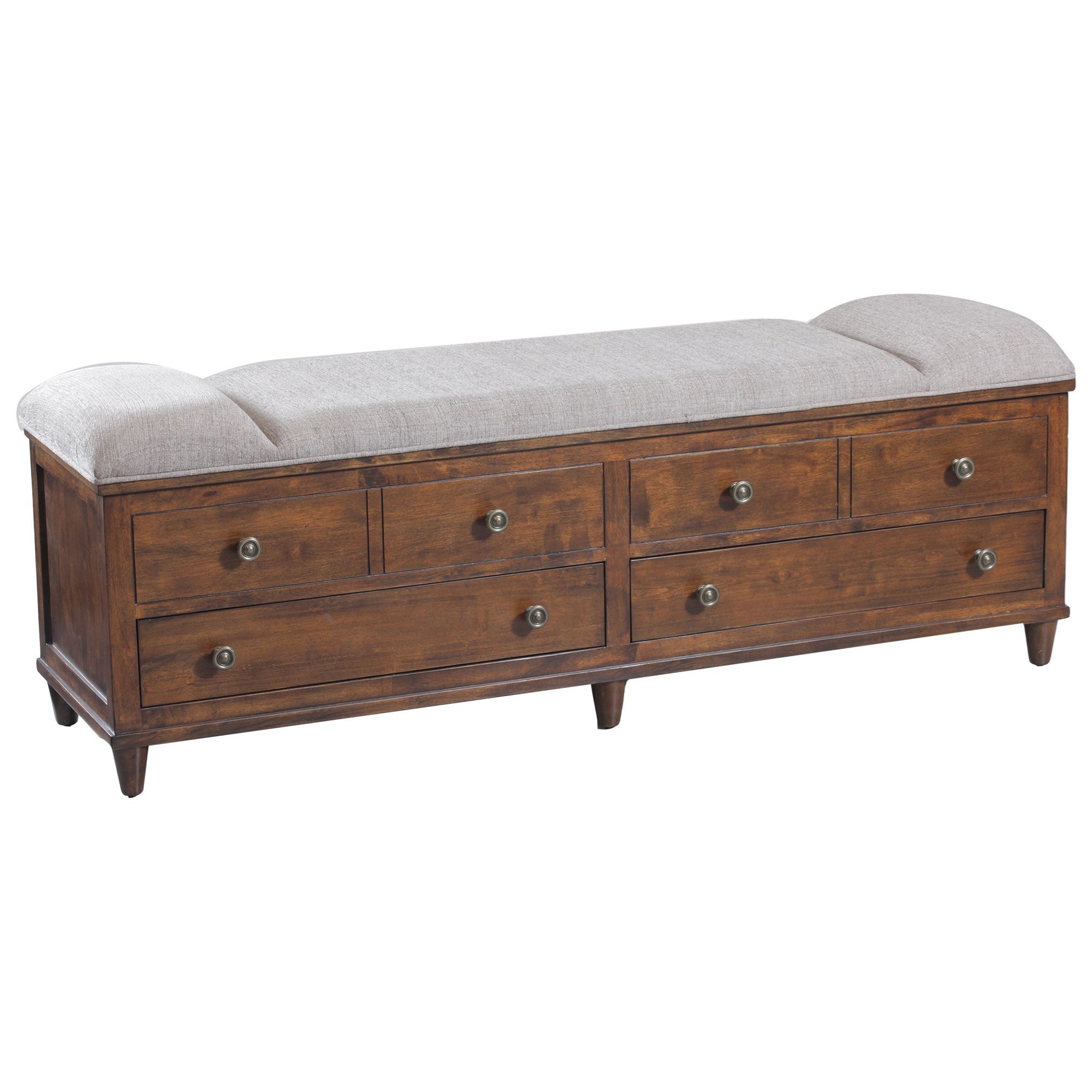 Powell Accent Furniture 15S7055R Brody Rustic Padded Top Storage